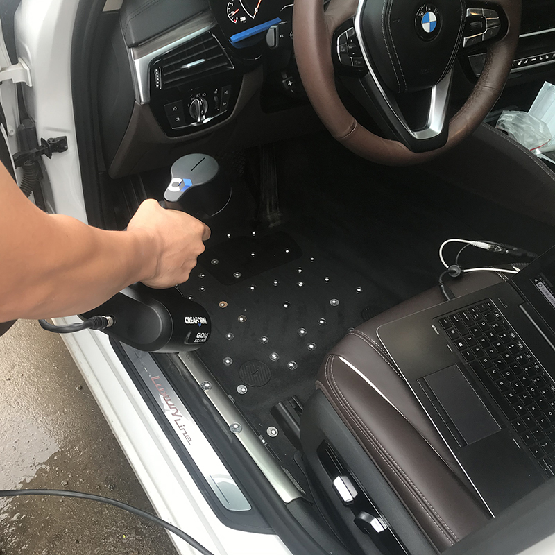 Scanning 3D data of car floor mats with Creaform GoSCAN 50 by tpecarmat.com