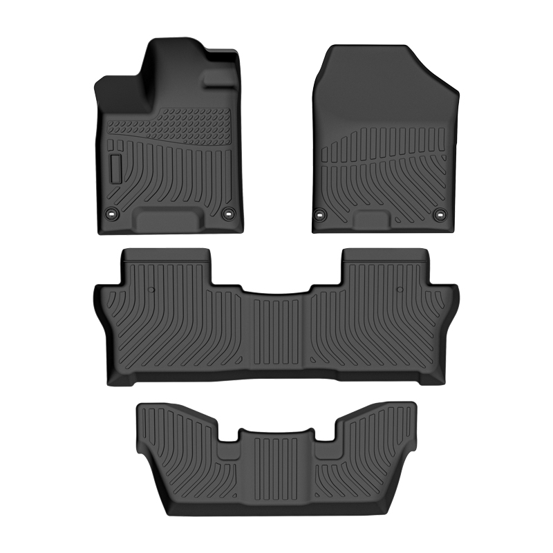 TPE all weather 3D tech design car floor liners floor mats for Honda Pilot