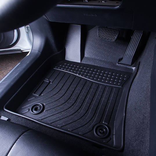 Classic Carpet Black 3D MAXpider Second Row Custom Fit Floor Mat for Select Jeep Compass Models 